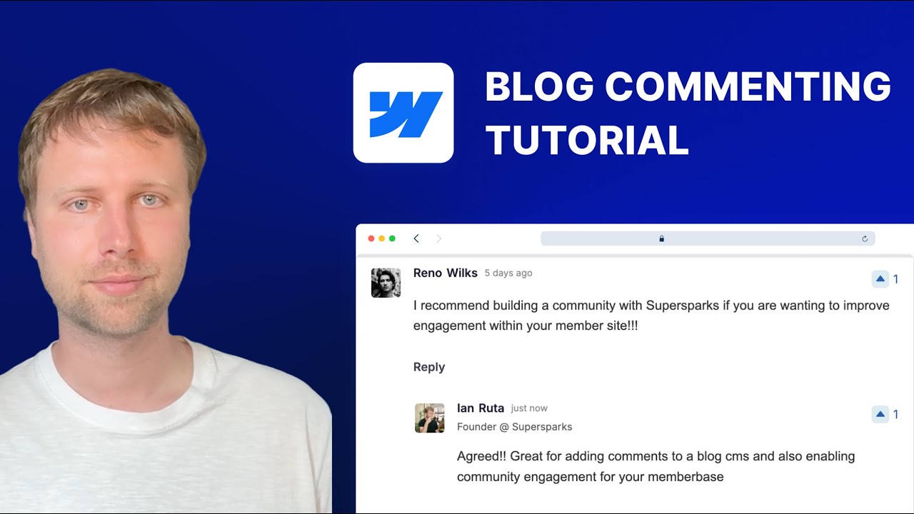 Webflow Blog Commenting In 2 Minutes ⏱️ - Custom Design, Guest & Member Integration Tutorial