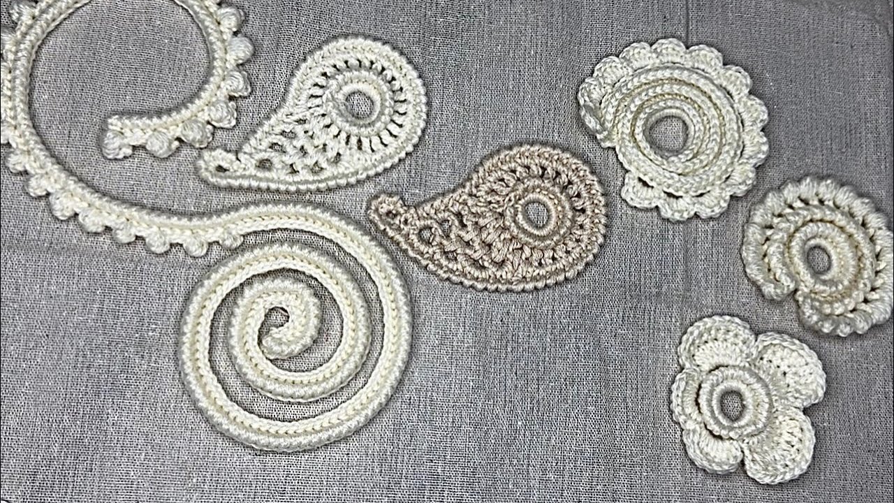 Irish Lace Paisley Motif – Step-by-Step Tutorial | МК мотив Пейсли Ирландское кружево 