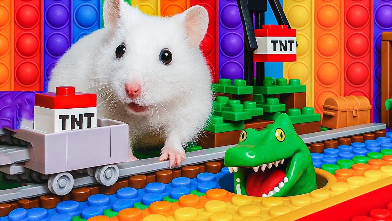 🐹Hamster Escapes Minecraft Ball Pit Pool | Adorable Hamster Adventures