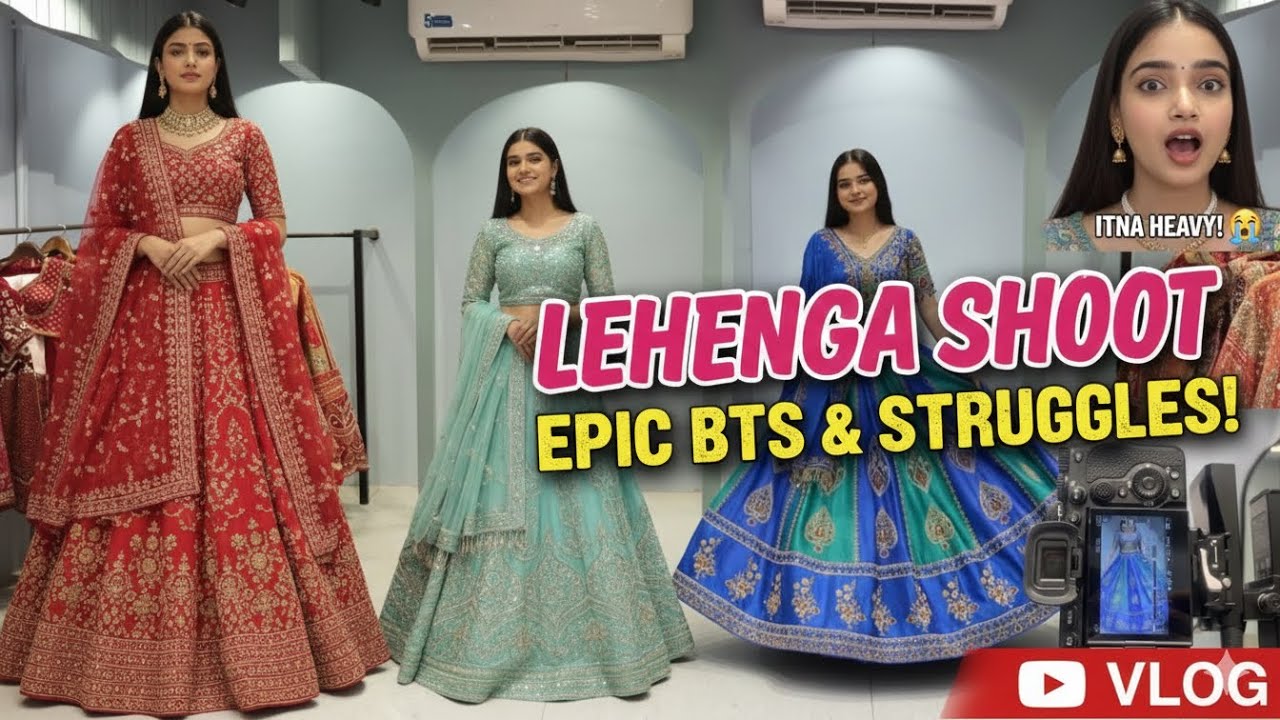 20kg ka Lehenga?! 😭 Shooting with DREAM CAMERA 🎥✨ | Bridal & Sider Looks 