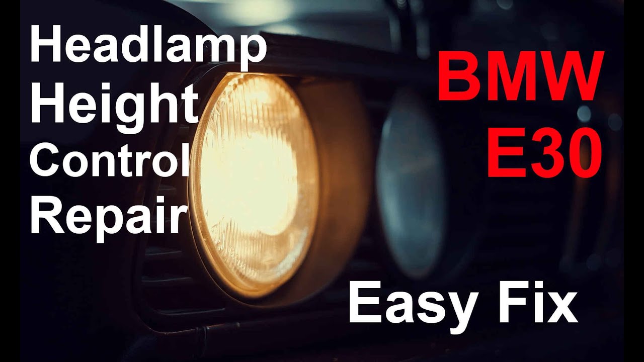 BMW E30 Headlamp Beam Height Control Repair - Leuchtweitenregulierung (LWR) Reparatur Anleitung
