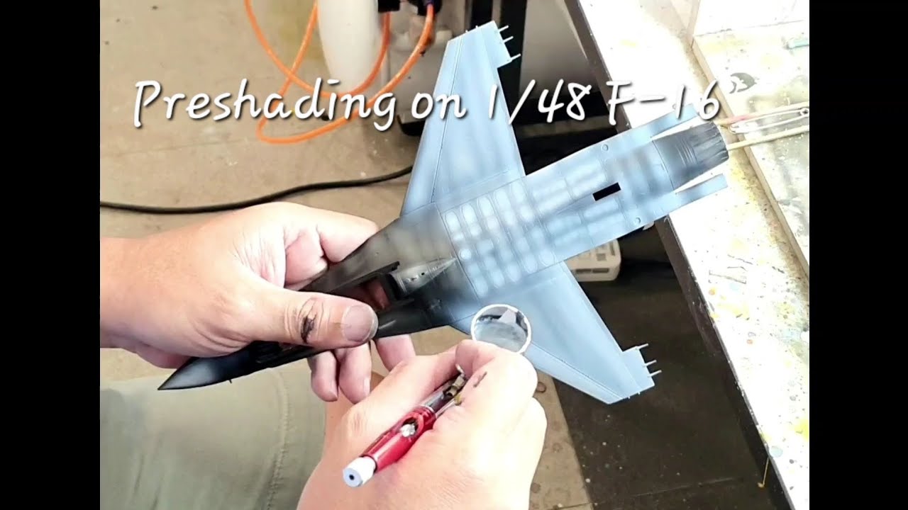 Preshading Kinetic F-16 1/48