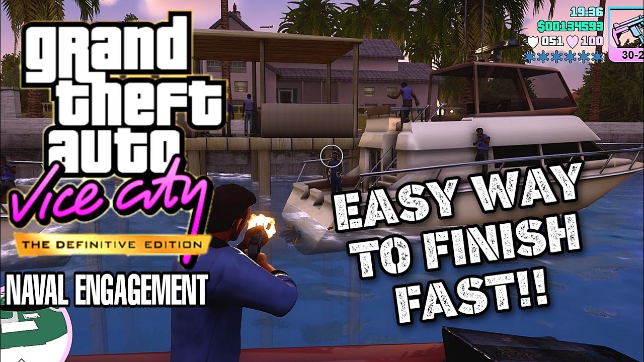 GTA Vice City Definitive Edition &mdash; Морское сражение, лёгкий уровень