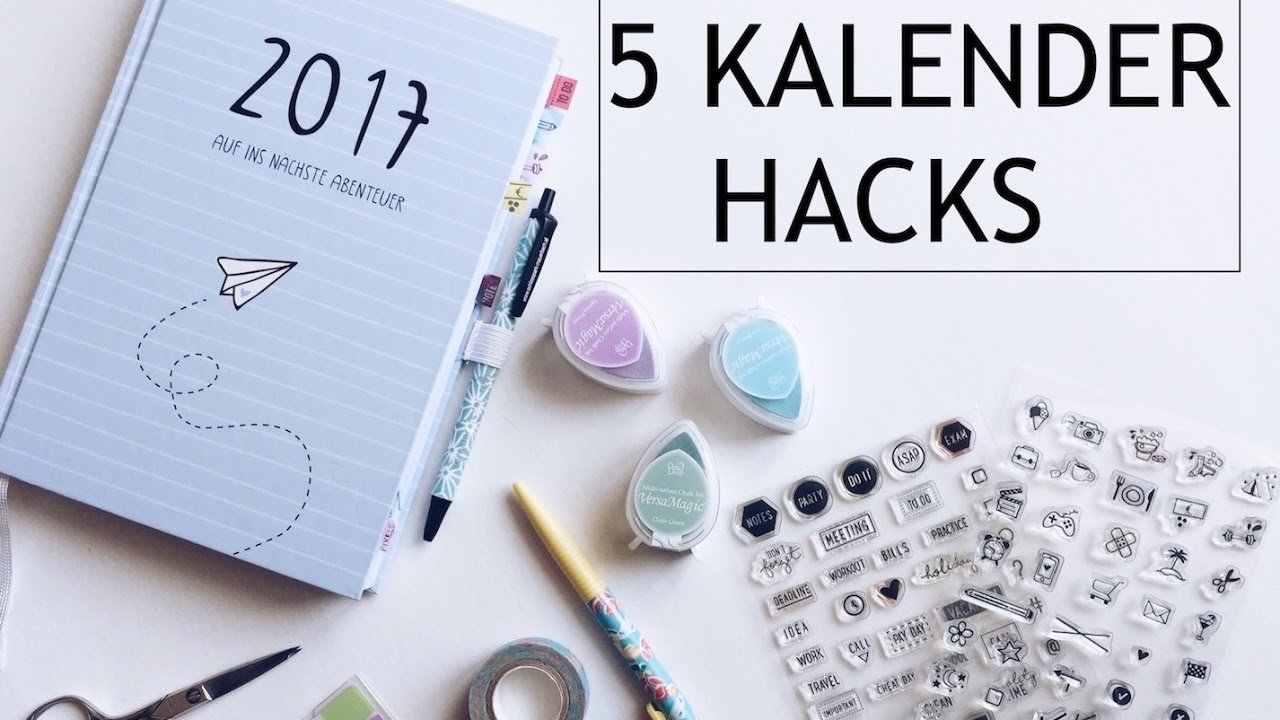 5 KALENDER HACKS | Washi tape Stifte, Seitenmarker, Finanzplan & vieles mehr