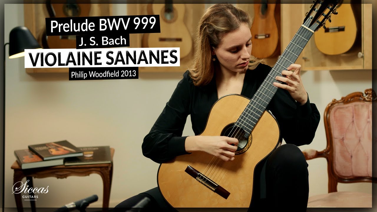 Violaine Sananes plays Prelude BWV 999 by J. S. Bach on a 2013 Philip Woodfield No. 335