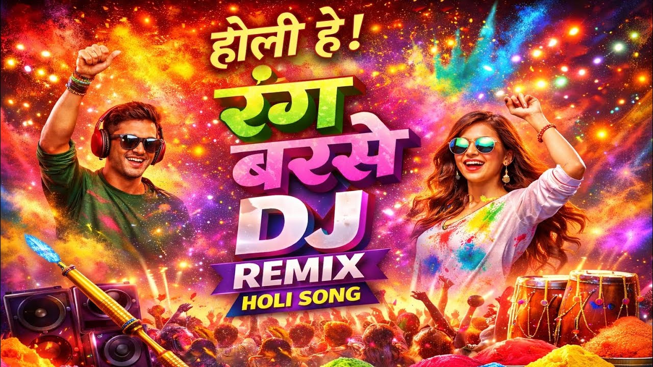 रंग बरसे DJ Holi Song 2026 | Holi Special DJ Remix | Full Party Track 🔥🌈