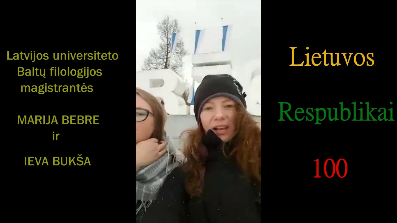 Latvijos universiteto Lituanistikos centro sveikinimas. Lietuvai - 100!