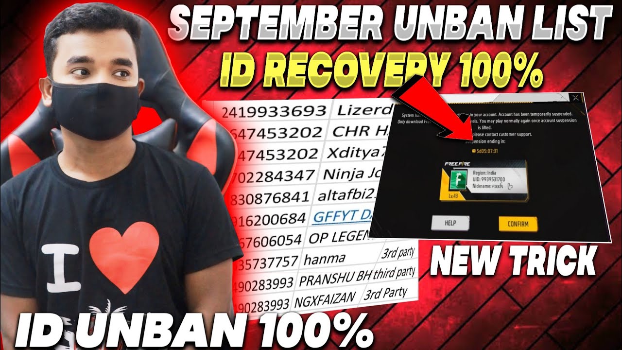 [OB51] UPDATE 🔥ALL ID UNBAN ON 1 SEPTEMBER | How to Recovery Ban Account | Free Fire Id Unban 2025