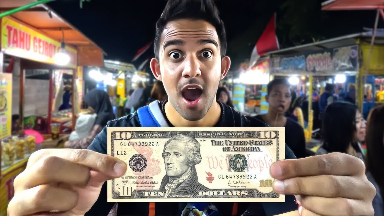 $10 Street Food Challenge in Indonesia 🇮🇩 NO FOREIGNERS HERE!