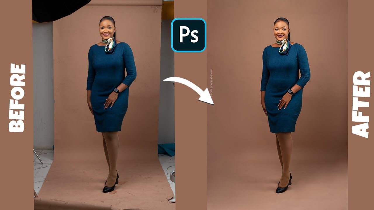 How to clean seamless backdrop fast in photoshop