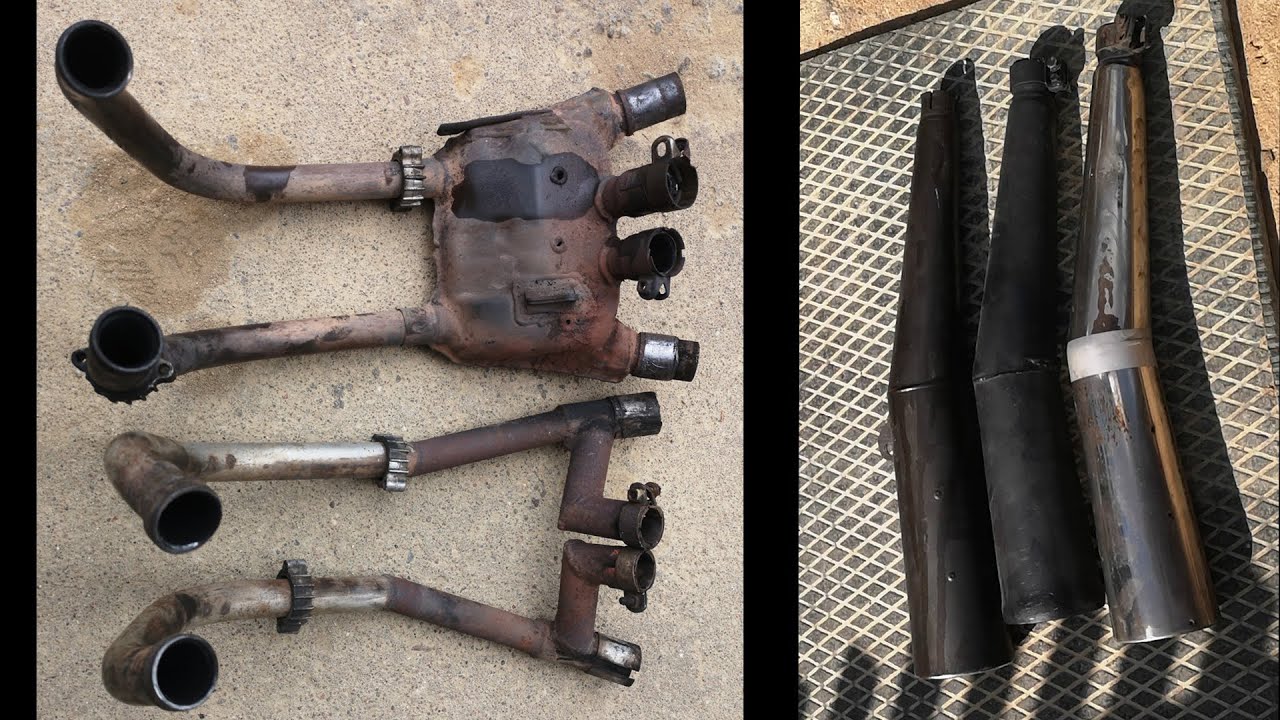 Honda VF1000F2 Collector Box Delete with 3 Mufflers Comparison
