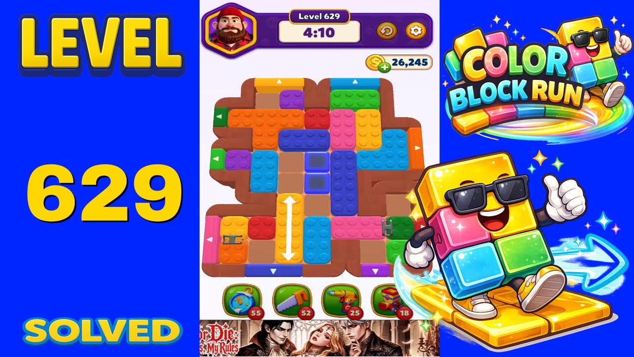 Color Block Run &ndash; Level 629 | Walkthrough