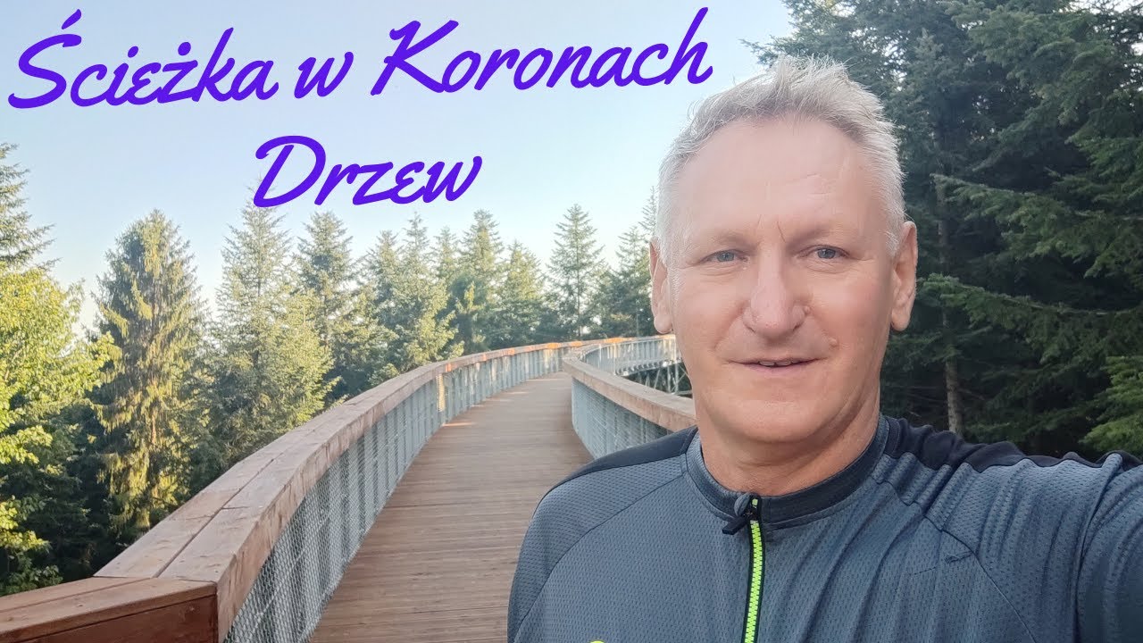 Ścieżka w Koronach Drzew w Ciężkowicach. Wieża widokowa na Brzance. Pogórze Ciężkowickie rowerem.