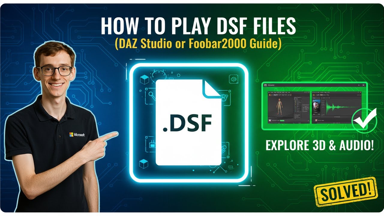 How to Play DSF Files (DAZ Studio or Foobar2000)