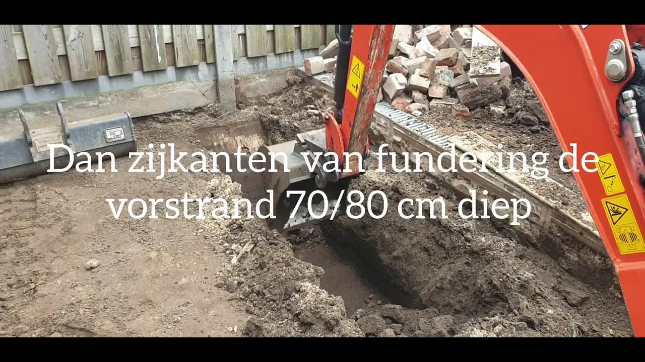 fundering uitbouw 3m uitgraven