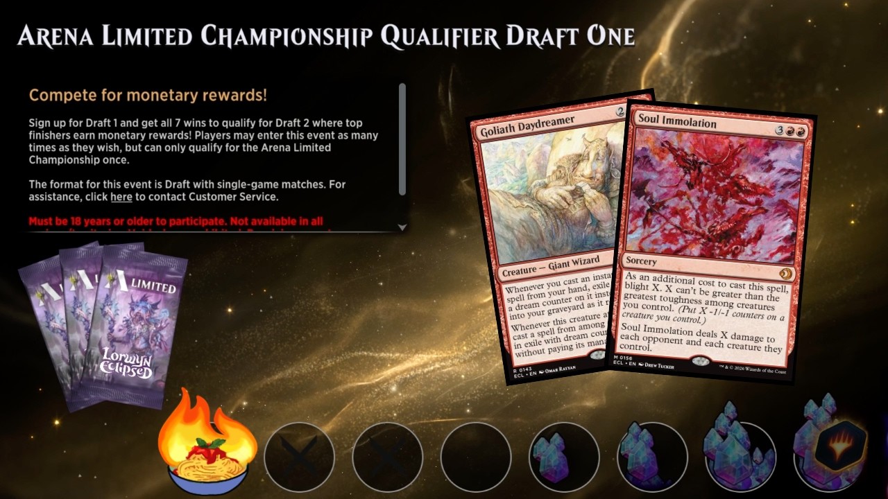 A Soul Immolating Event Structure | Arena Limited Championship Qualifier, Draft One
