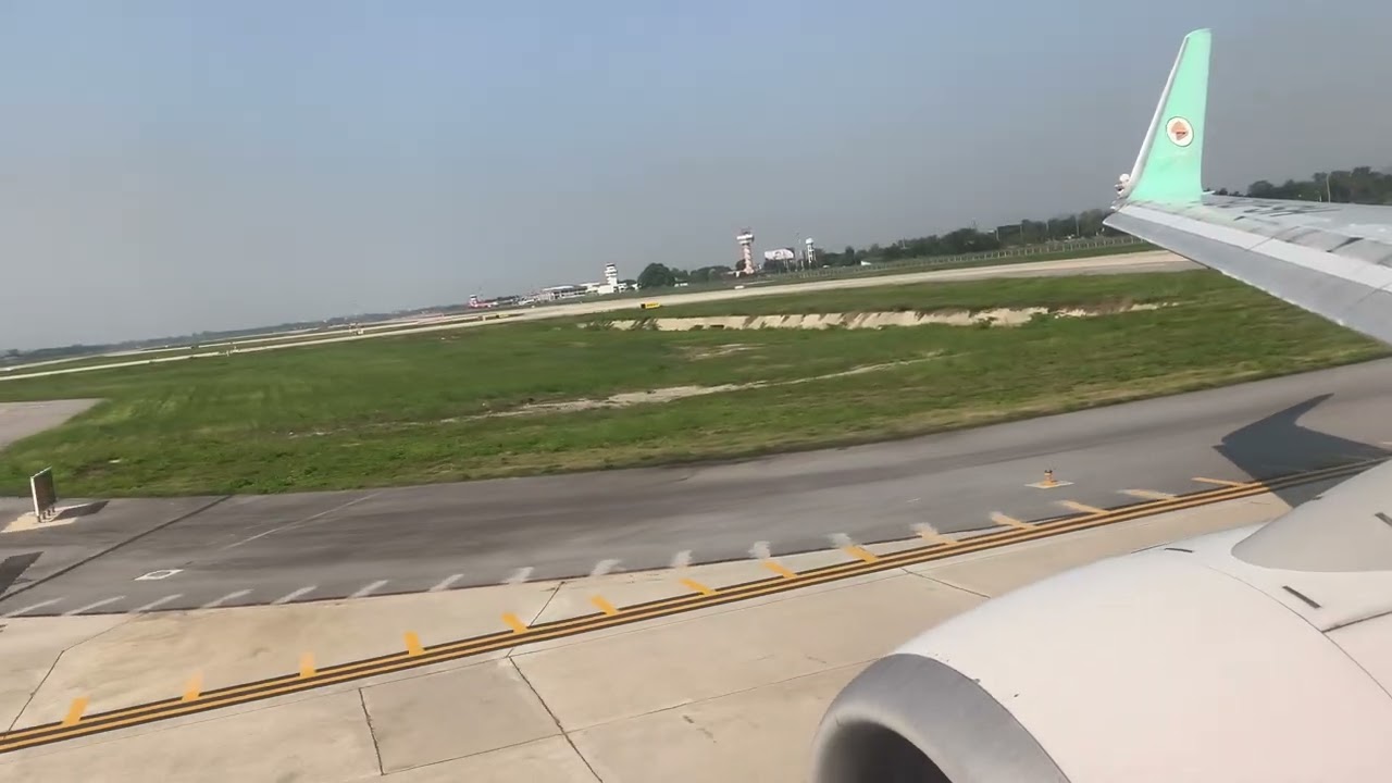 Nok Air Boeing 737-800 wingview takeoff