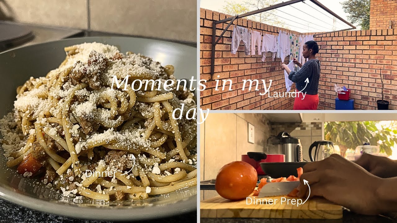 Moments in my day | Whitening Clothes | dinner prep | Hair maintenance || Tumelo Faith Modipa