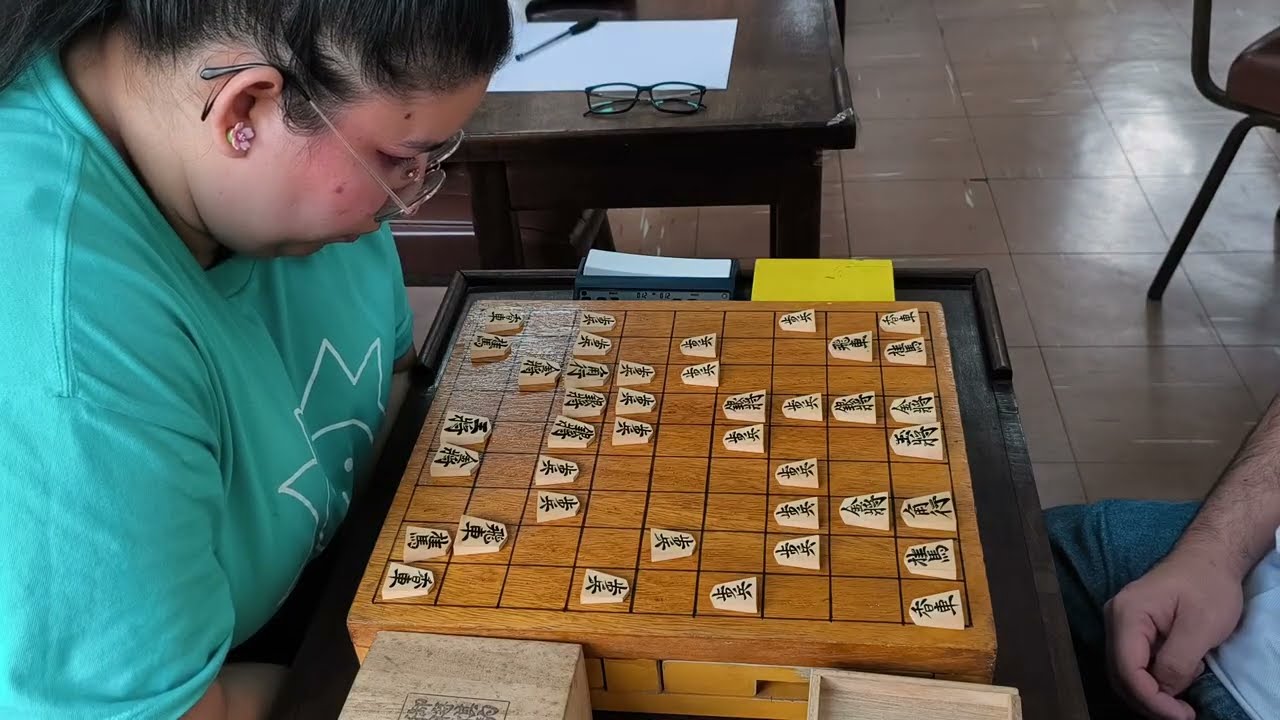 Rebeca Vilhalva vs Koshiro Hama - Hayazashi Meijin sen - Campeonato Brasileiro de Shogi Rápido