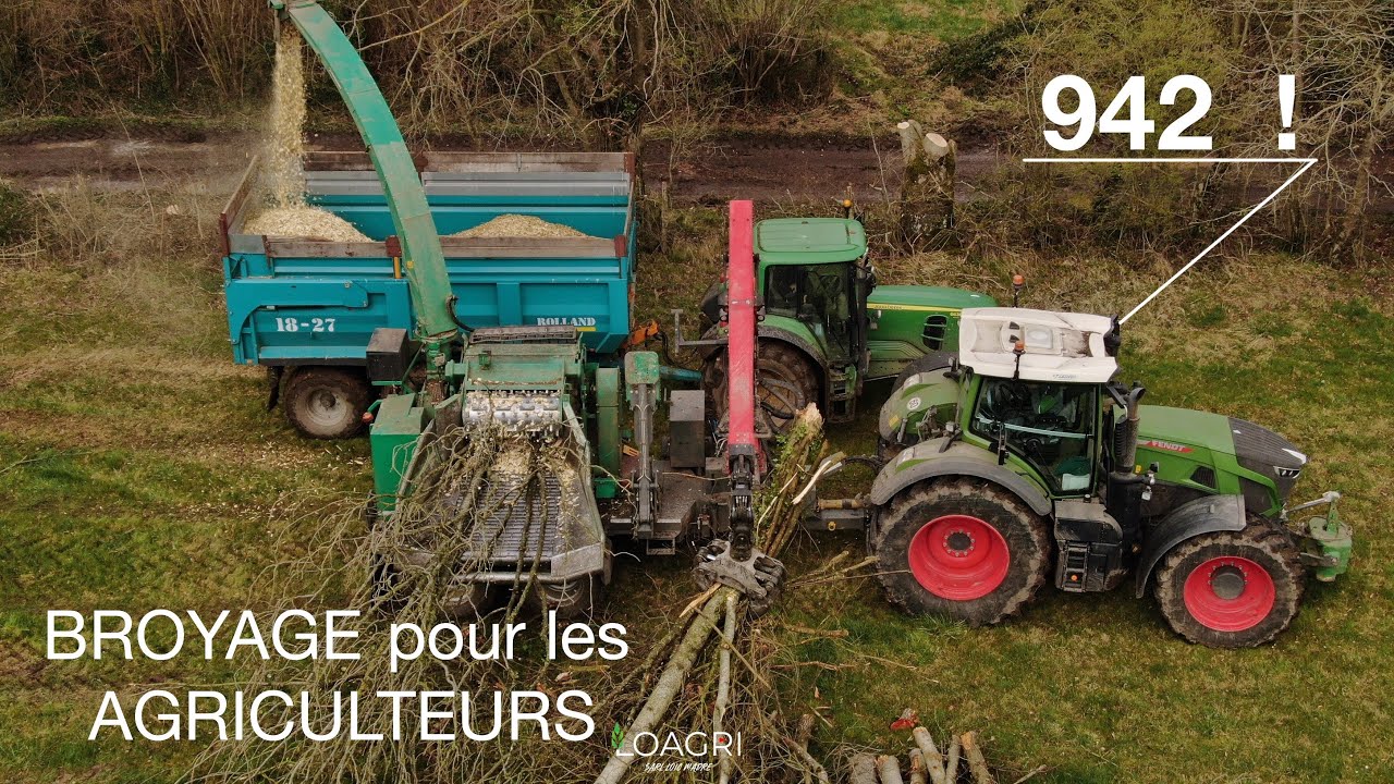 🪵🪓 Broyage des HAIES pour les AGRICULTEURS :  FENDT 942 poste inversé avec BROYEUR NOREMAT ! 💪