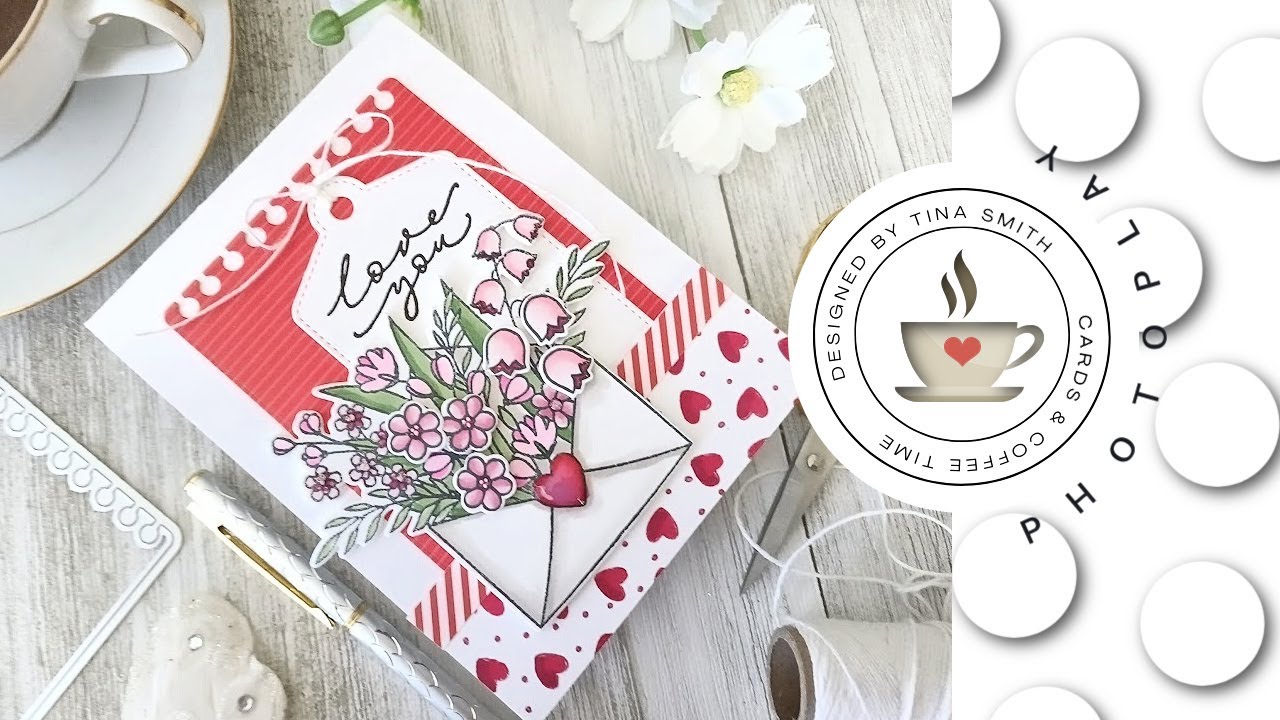 Photoplay Project #1 | Floral Heart | DIY Valentine Card by Tina Smith