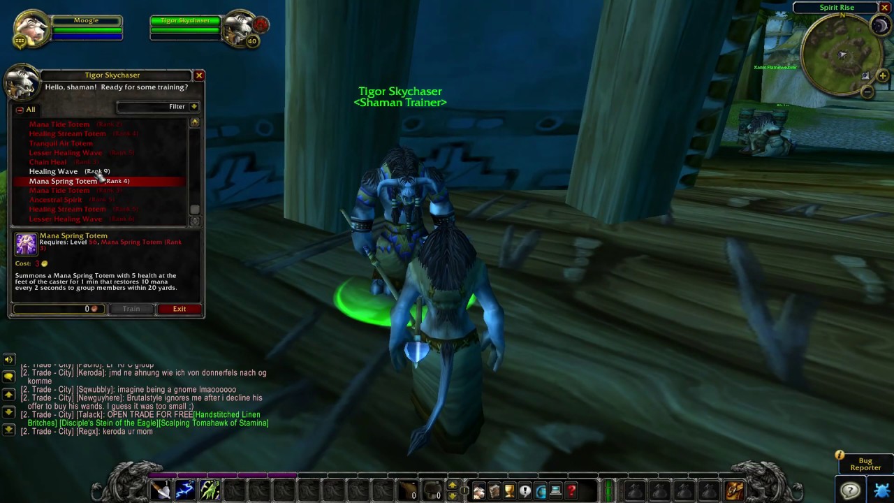 Thunder Bluff Shaman Trainer location - WoW Classic