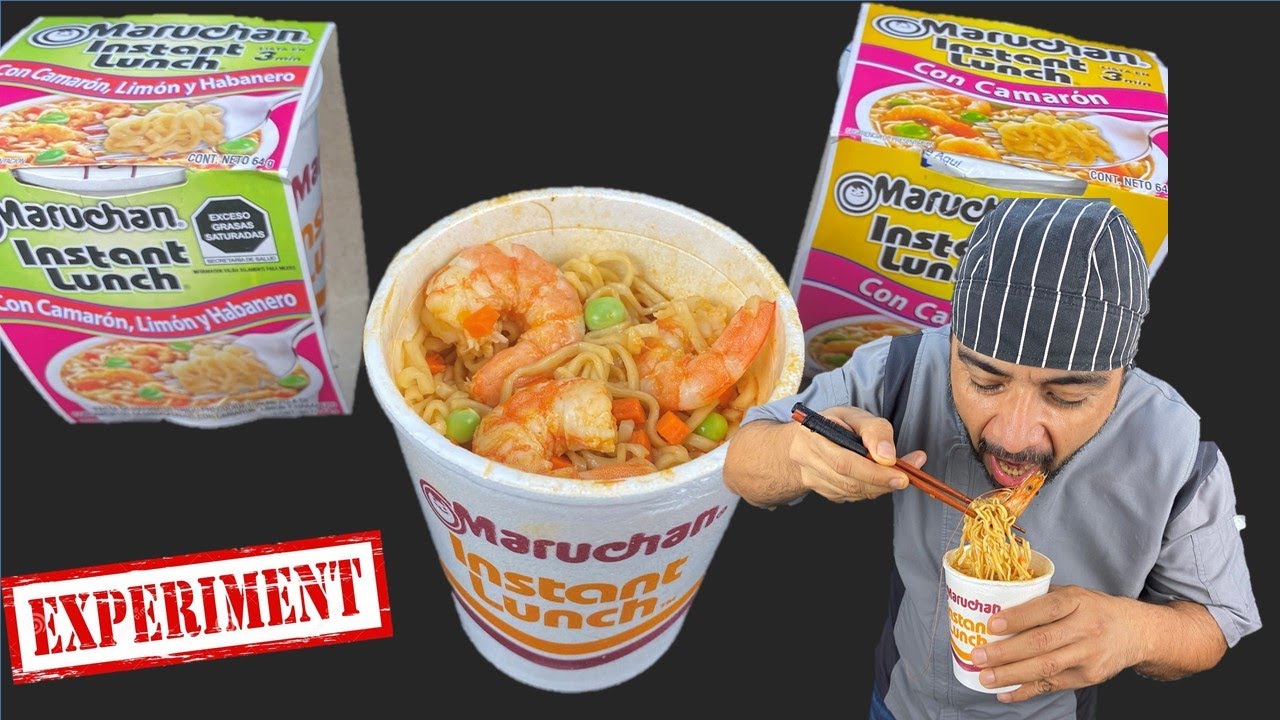Maruchan preparada con Camarón GIGANTE, en caldo súper concentrado de sabor, este fue el resultado.