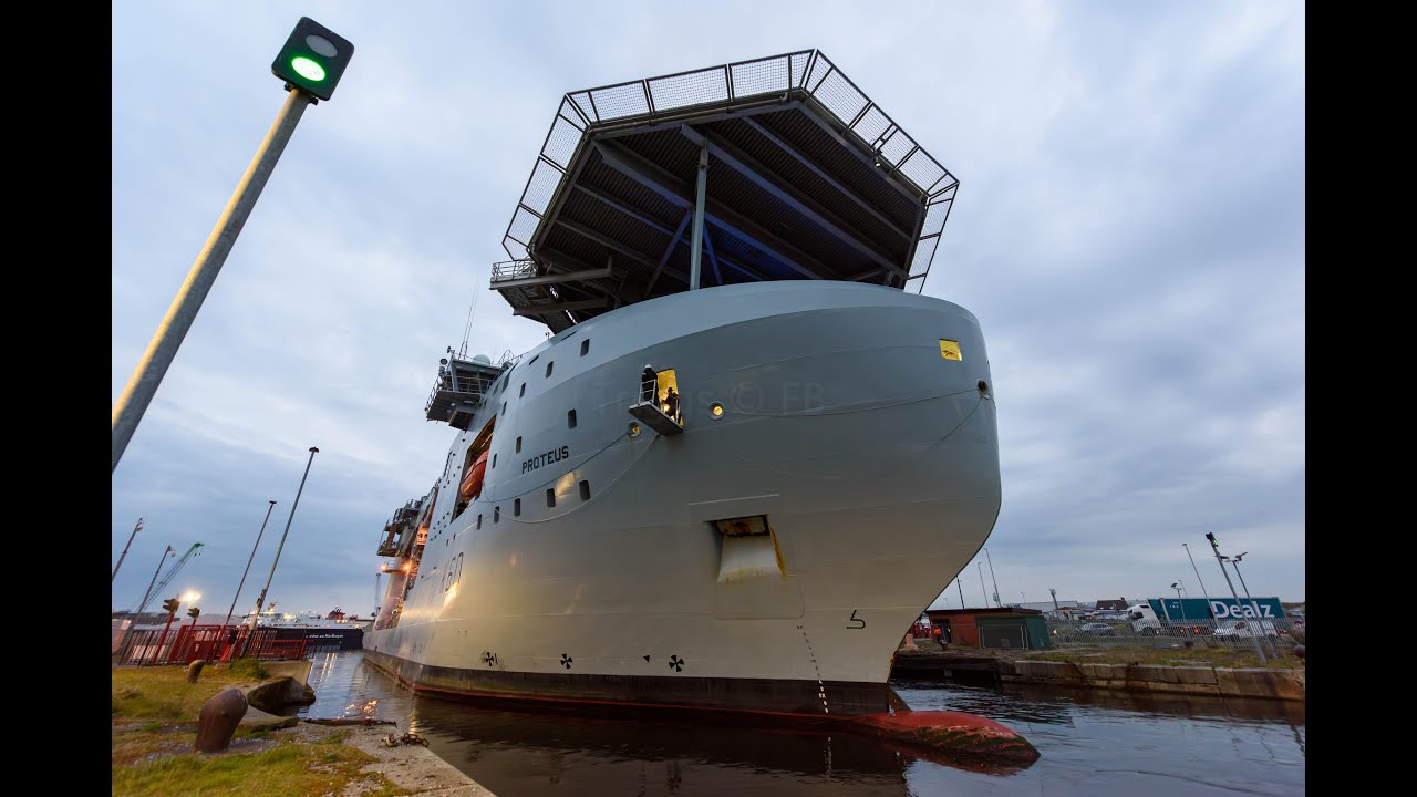 Royal Fleet Auxiliary's Proteus K60 MROSS in Birkenhead Docks - 23/04/2025