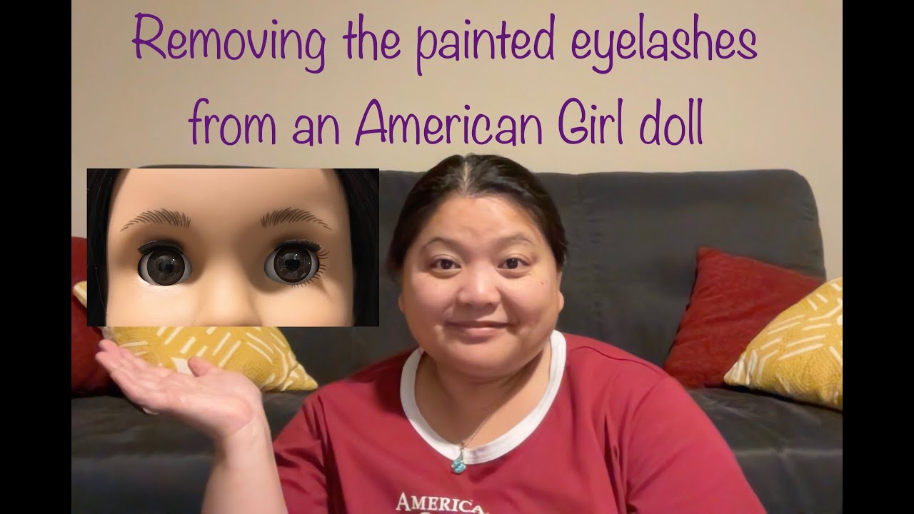 Удаление накрашенных ресниц с кукол American Girl