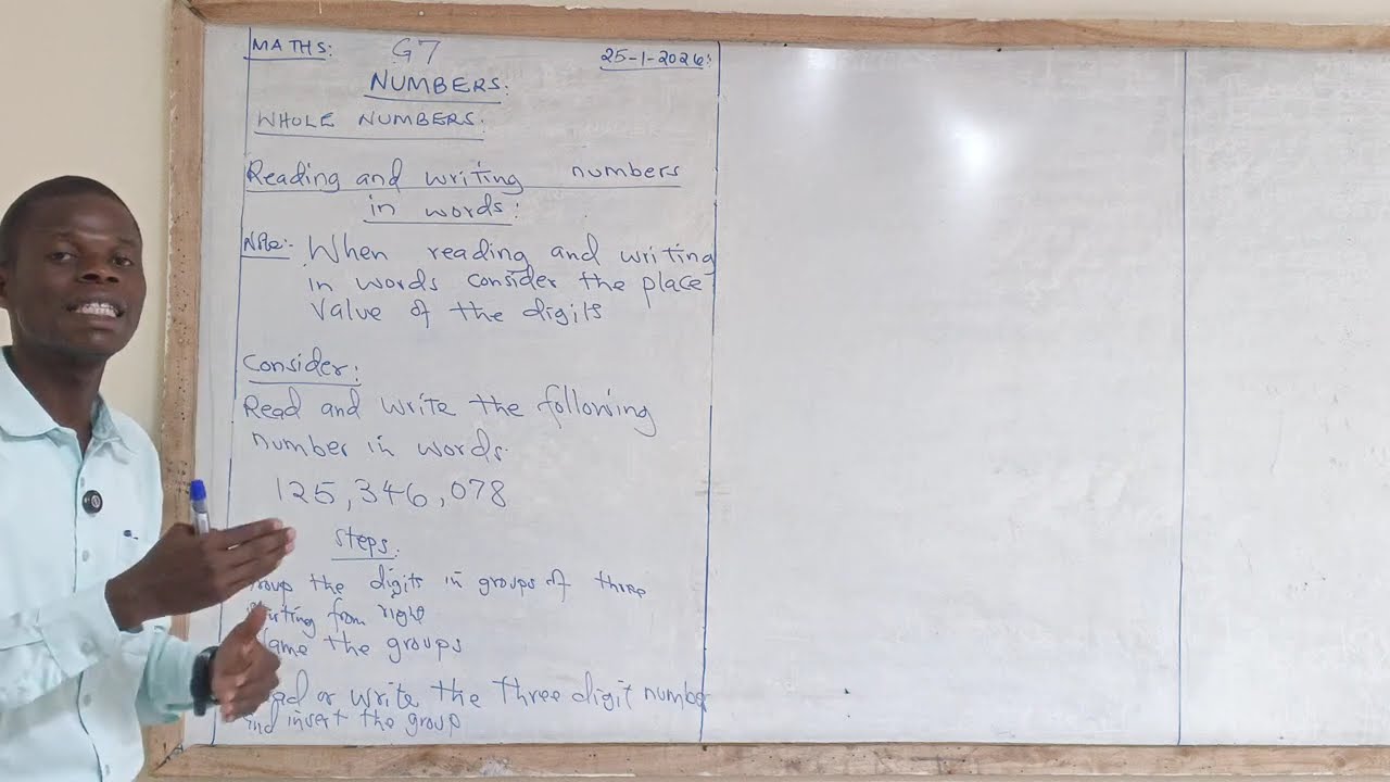 WRITING NUMBERS IN WORDS   - ( LESSON 3 JSS GRADE 7 MATHEMATICS TOPIC 1 NUMBERS ).