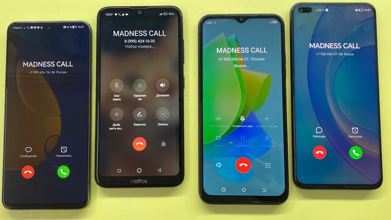 Incoming Call Huawei Nova Y90 Vs Honor 50 Lite & TECNO BE8 Vs Neffos X20 Pro