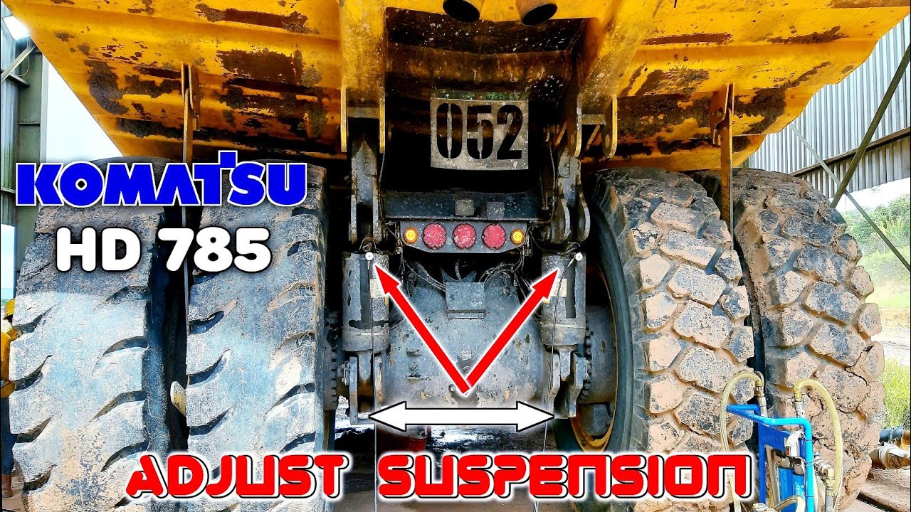 ADJUSTING❗rear suspension alat berat KOMATSU HD 785