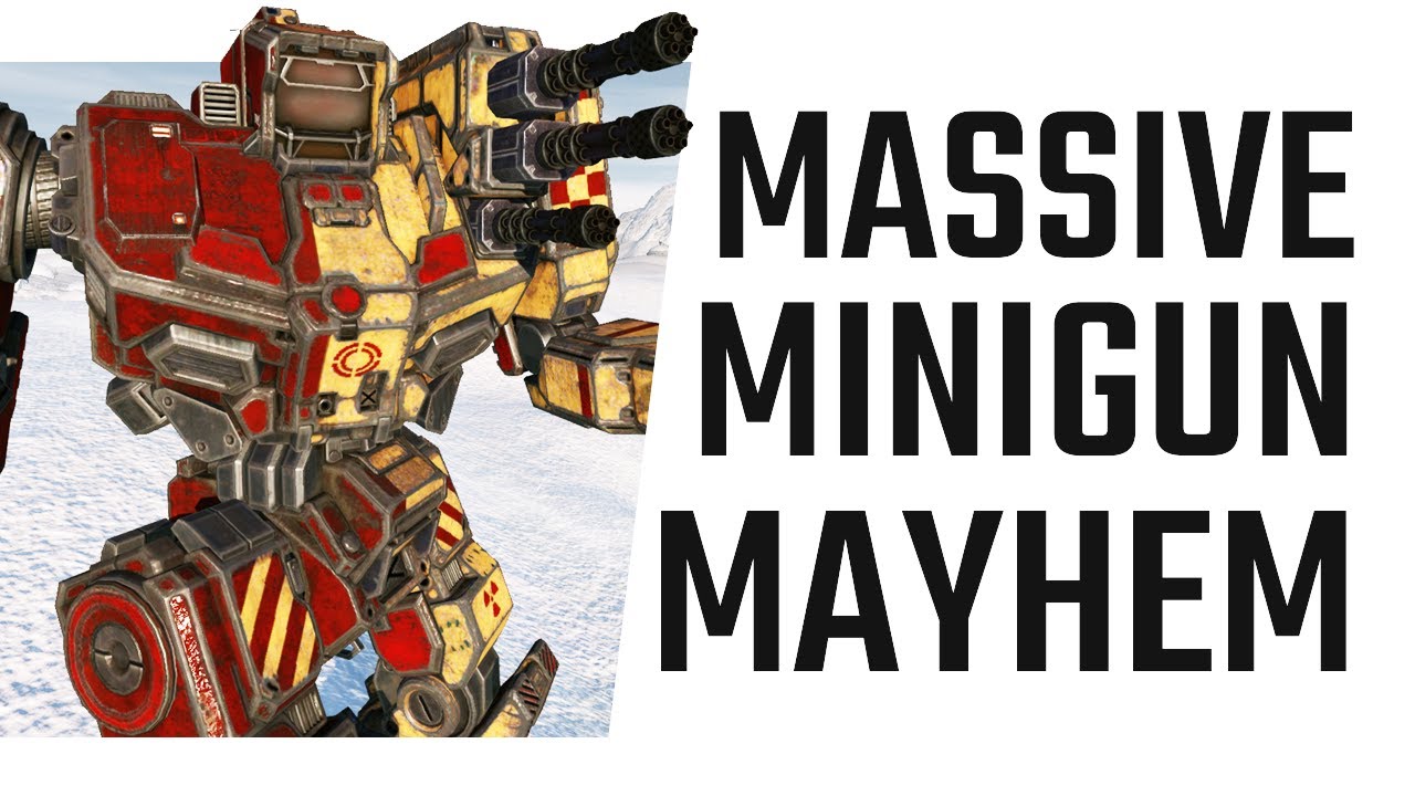 Massive Minigun Mayhem - Triple RAC2 Shadowhawk - Mechwarrior Online The Daily Dose #1266