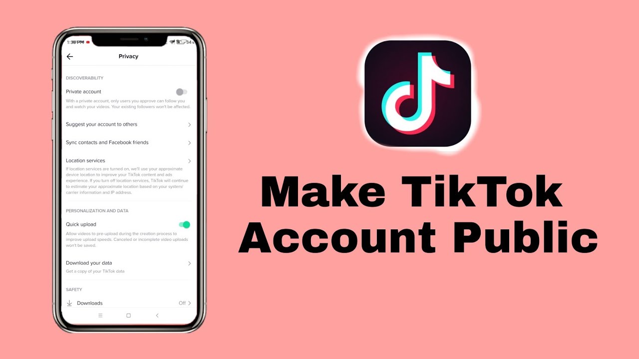How to make TikTok account Public