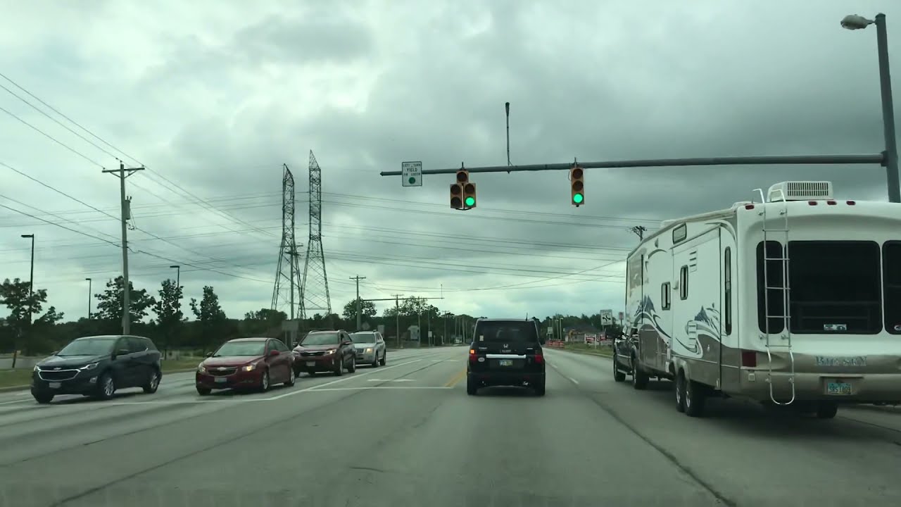 Driving to Cedar Point in Sandusky, Ohio from Oregon, Ohio