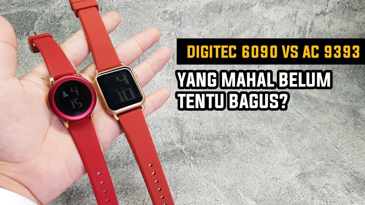 Jam Tangan Digital Casual Wanita TERBAIK | DIGITEC 6090 VS ALEXANDRE CHRISTIE 9393