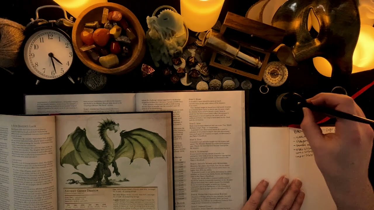 Bardic Whispers ASMR - Creating a D&D Dragon Using the Dungeons Masters Guide