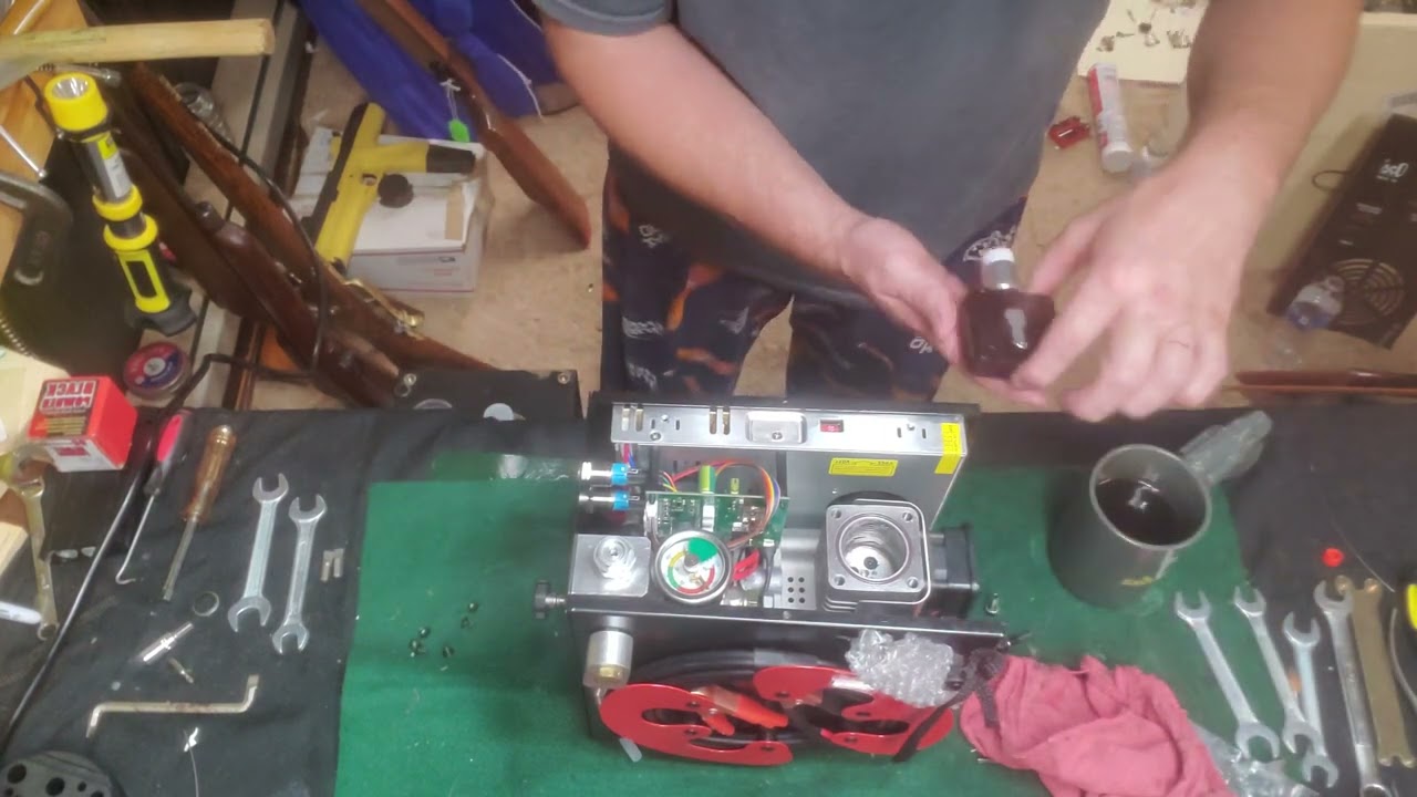 How to grease the GX cs2, cs3, and cs3-i pcp compressors (video is flipped, threads are right hand)