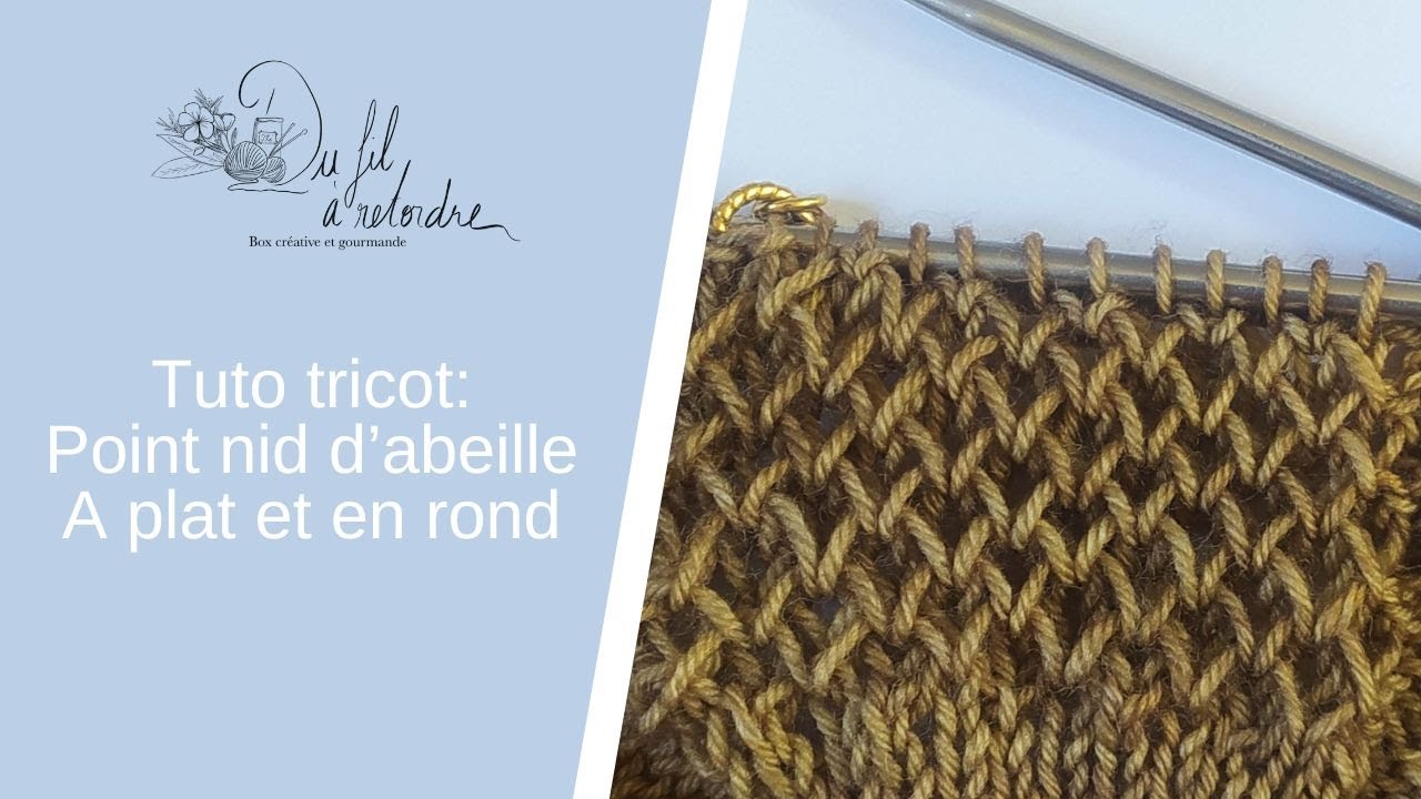 Point nid d'abeille:  A plat et en rond