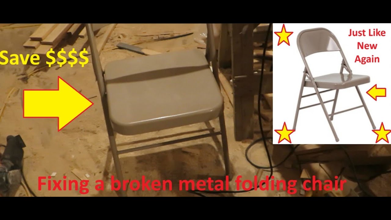 Ep#364 Fixing a folding metal chair. Sometimes you simply have to do home repairs while building