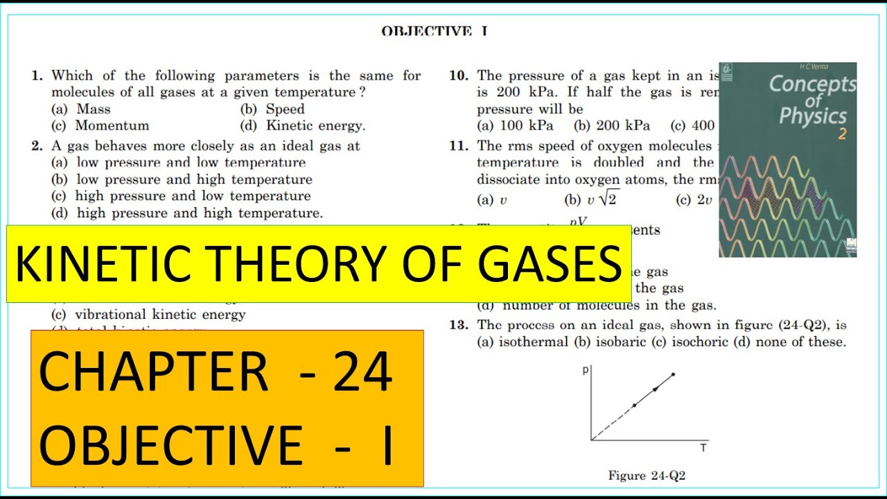 CONCEPTS OF PHYSICS | CHAPTER 24 | KINETIC THEORY OF GASES OBJECTIVE 1 - QUESTIONS | HC VERMA