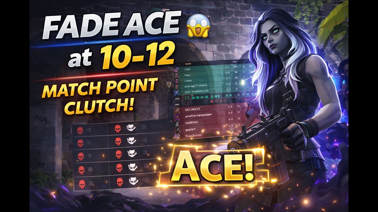 ACE at 10–12 😱 | Match Point Clutch in Valorant 🔥