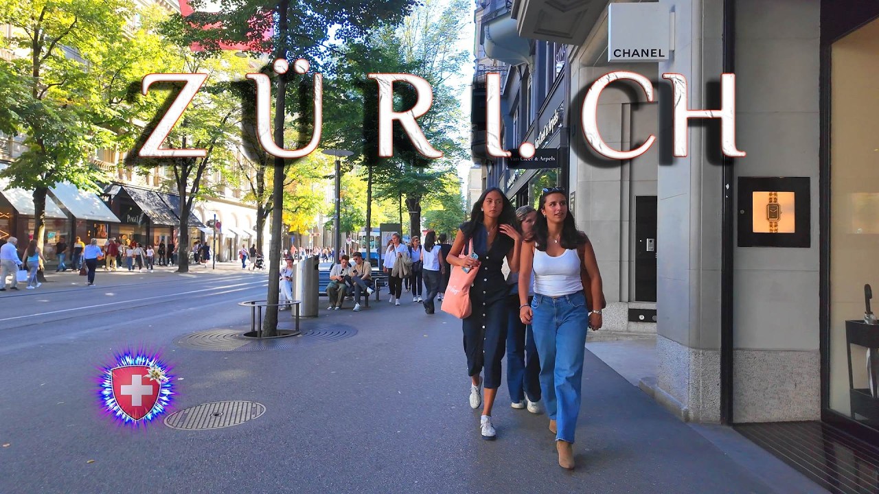 ZURICH SWITZERLAND ✨ Currently Walking tour around BAHNHOFSTRASSE & SHOPPING / City Center Stroll