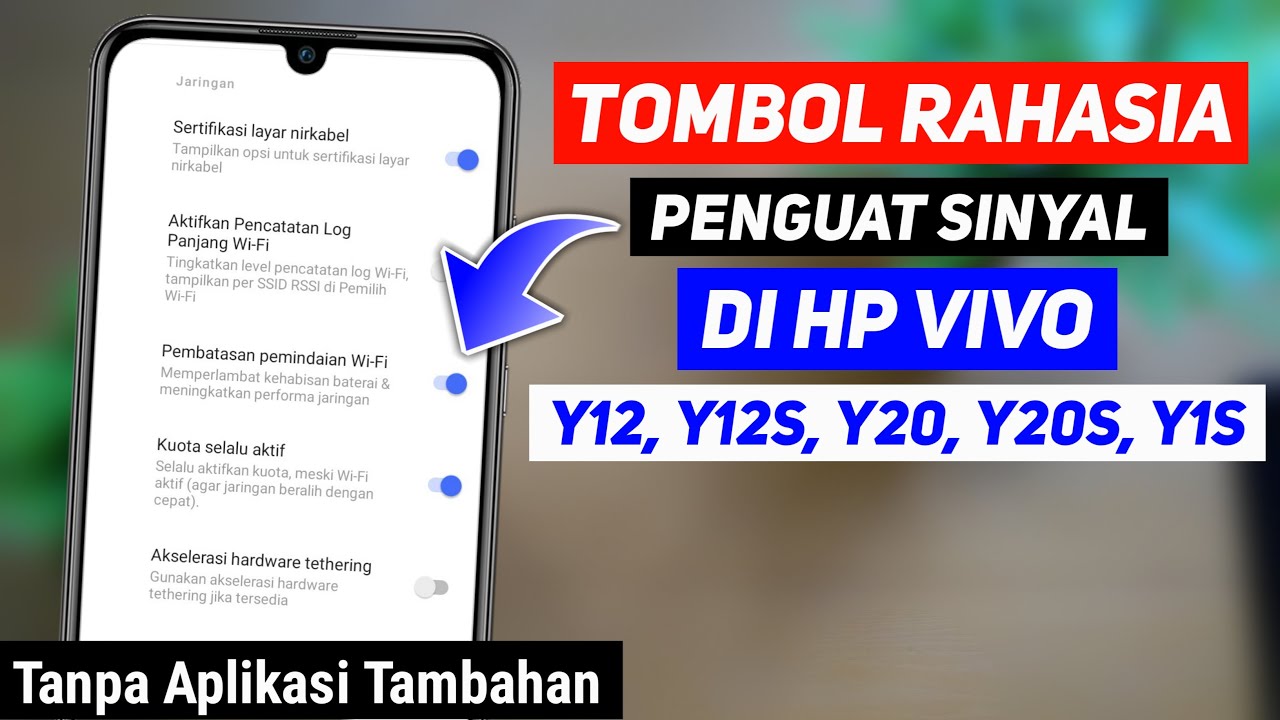 Cara Aktifkan Tombol Penguat Sinyal di Hp Vivo Y12, Y12S, Y20, Y20S, Y1S