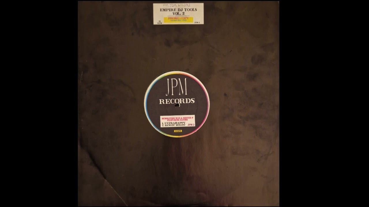 Demolition Man & Mister P - UltraHappy  (Happy Hardcore) (HQ)  (Rare version / Tom Wilsons Copy)