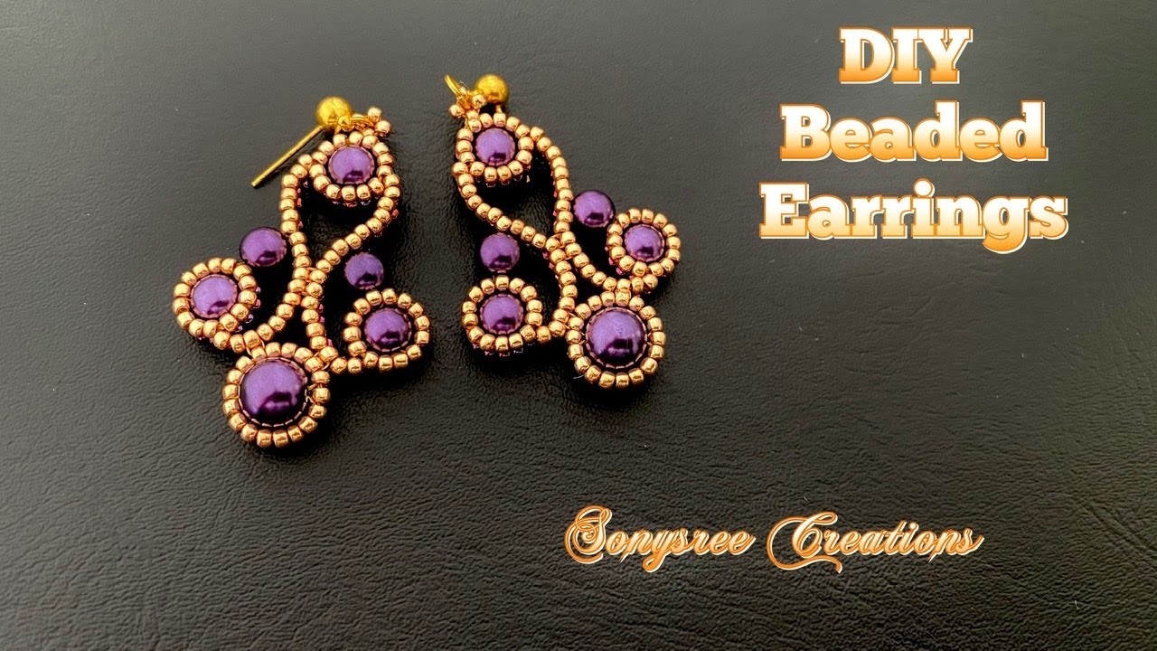 Exquisite Earrings || How to make Beaded earrings