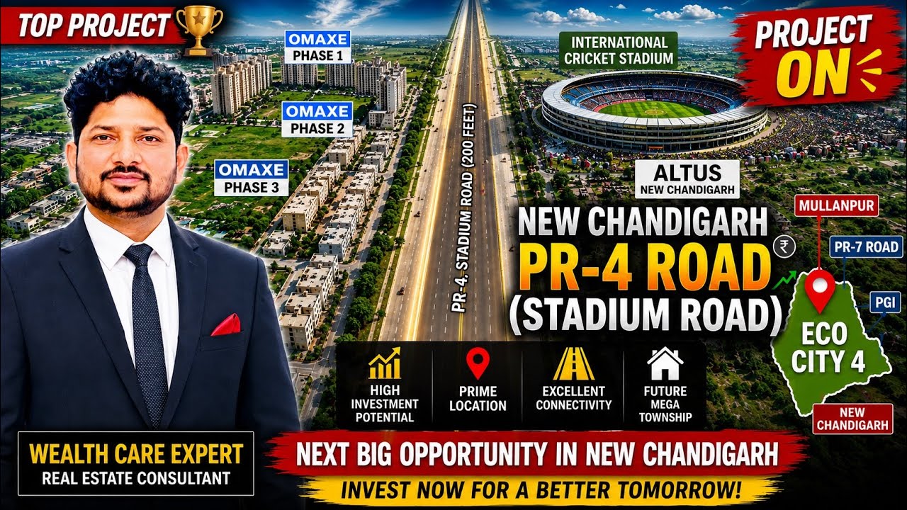 New Chandigarh All Projects Details On PR-4 Stadium Road Dakshin Marg the Next Big Real Estate Hub!