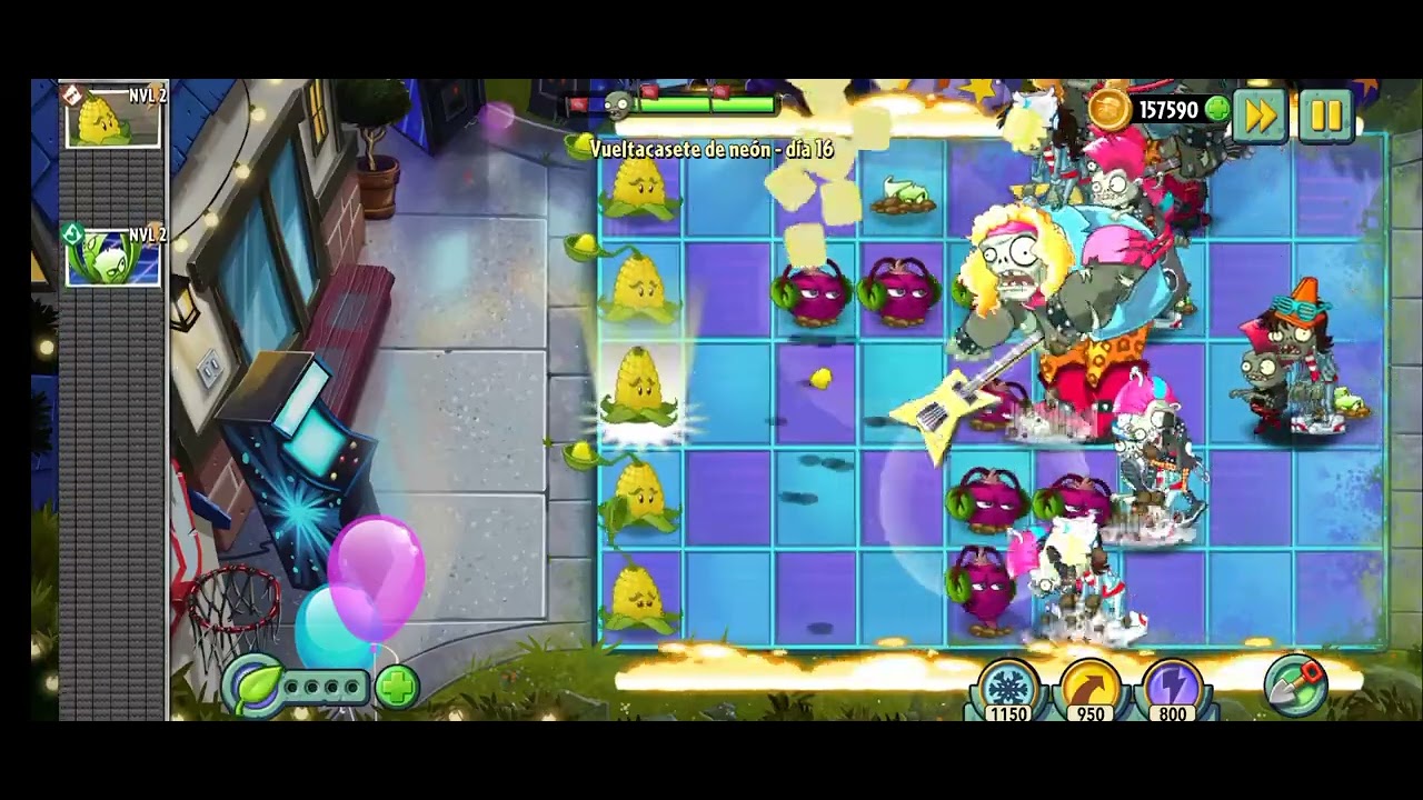 Plantas vs Zombies 2 Vueltacasete de neon-Día 16