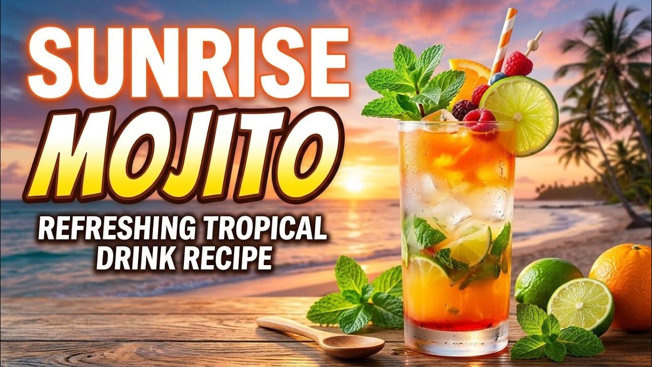 Sunrise Mojito Recipe | Ramadan Special Drink | Easy Sunrise Mocktail | Refreshing Mocktail Recipe