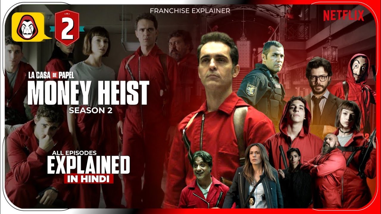 Money Heist Season 2 Complete Series Explained in Hindi |Netflix Series हिंदी / उर्दू | Hitesh Nagar